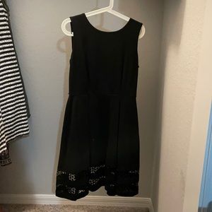 Black Calvin Klein fit and flair dress